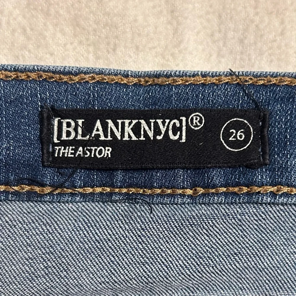 Blank NYC‎ Blue Jean Shorts Distressed Frayed Hem